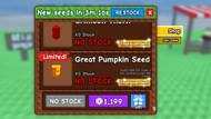 The Great Pumpkin in the Seed Shop (Image via Roblox)
